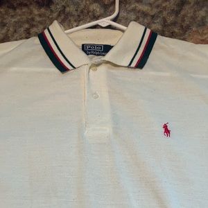 A used white polo Ralph Lauren 4X shirt